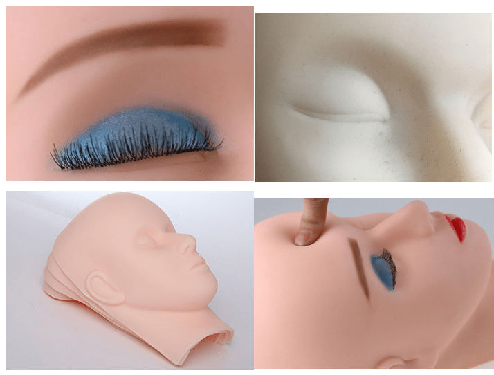Eyebrow Lip 3D Practice Skin Korean 3D Silicone Full Face Practice Eyebrow Bleaching Lips