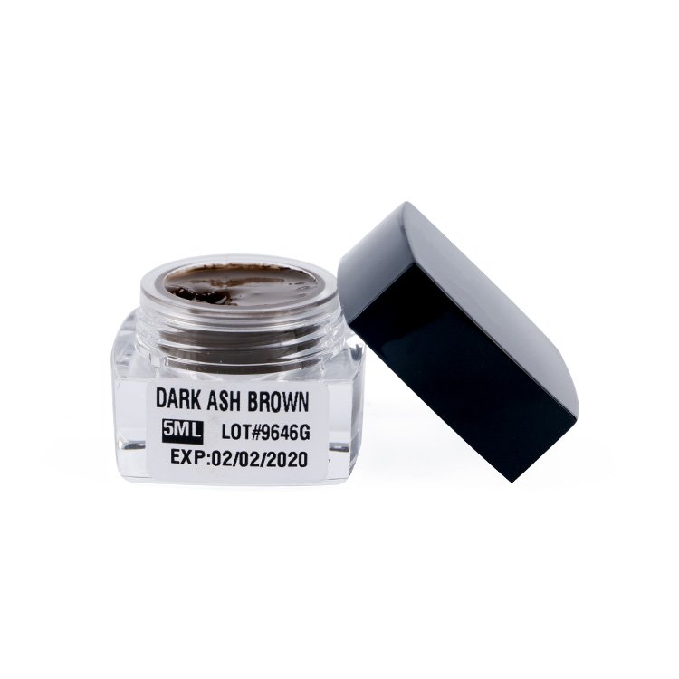 Lushcolor Dark Ash Brown Paste Pigment for Eyebrow Tattoo Hairstrokes Microblading Cream Pigment