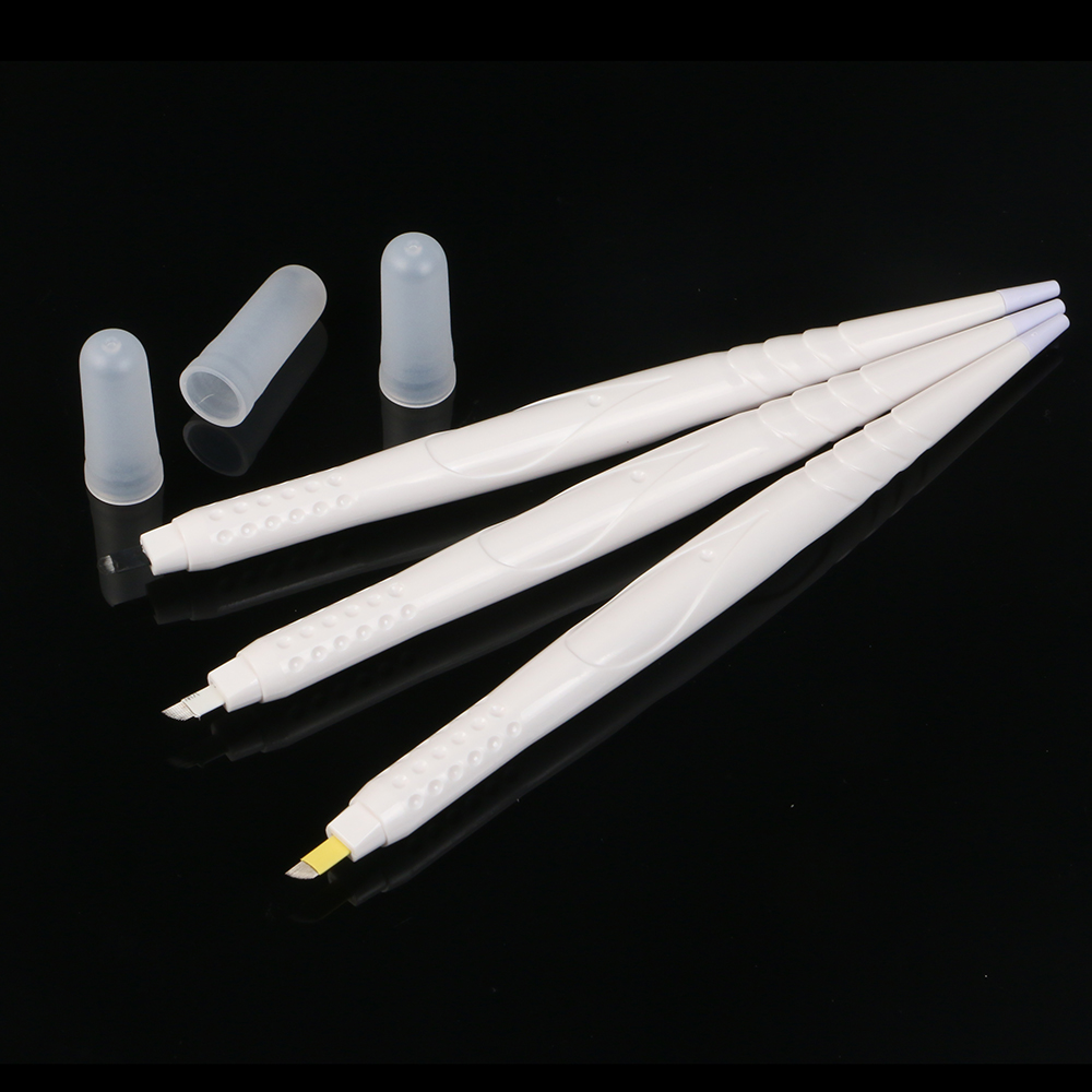 Dual Head Hand Tool Disposable Microblading Pen for Curve Blade and Round Blade
