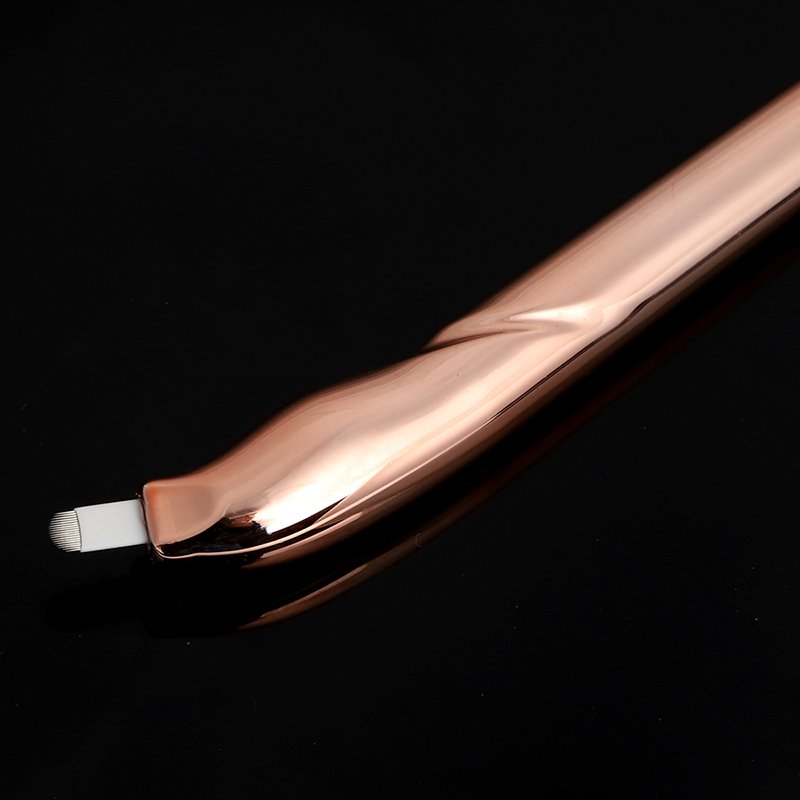 Lushcolor New Design Golden Champagne Disposable Microblading Pen With Brushes