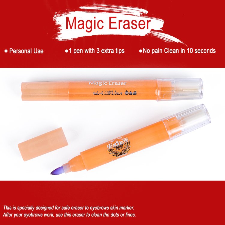 Orange Magic Eraser For Skin Marker Eyebrows Color Remover Tattoo Accessories