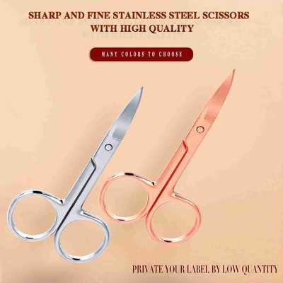 Private Label Silver Eyebrow Scissors Tattoo Accessories For Microblading