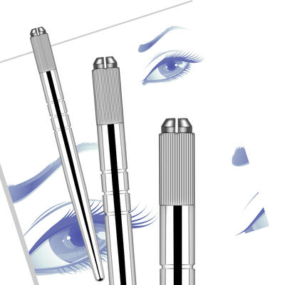 Factory Supplier Heavy Silver Manual Pen Microblading Pen for Permanent Makeup Eyebrow