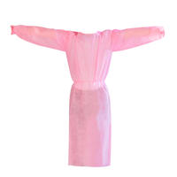 Factory Supplier Permanent Makeup Pink Disposable Surgical Clothing For Academy / Store / Salon