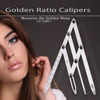 Permanent Makeup Supplier Sliver 4 Prong Stainless Steel Golden Mean Calipers With Scale For Perfect Eyebrows
