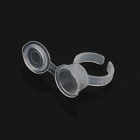 Individual Medical Packed Lushcolor Tattoo Ink Cup Eco Ring Cup Disposable Ring Cup with Cap